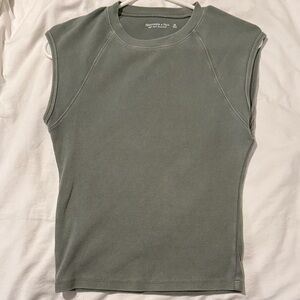 Abercrombie & Fitch Sleeveless Top in Green